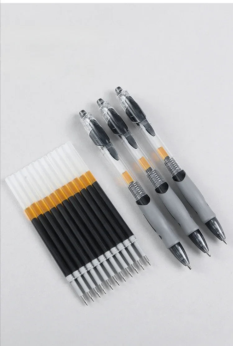 13/30pcs Retractable Gel Pens Set Black/Red/Blue Ink Ballpoint