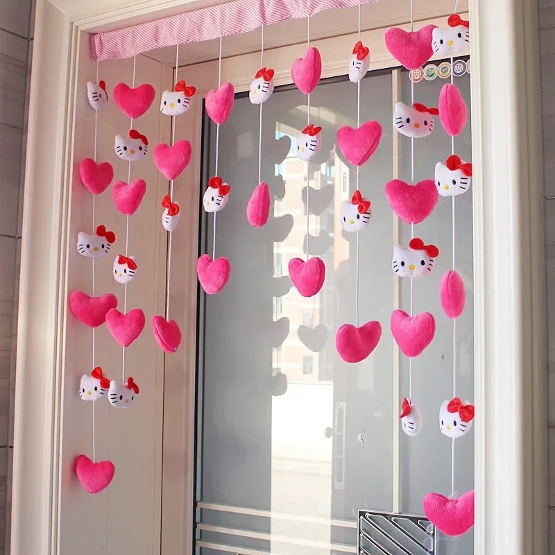 Sanrio Hello Kitty KuromiMy melody Pompom Purin Door Curtain Cute Bathroom Bedroom Curtain Accessories Home Furnishings