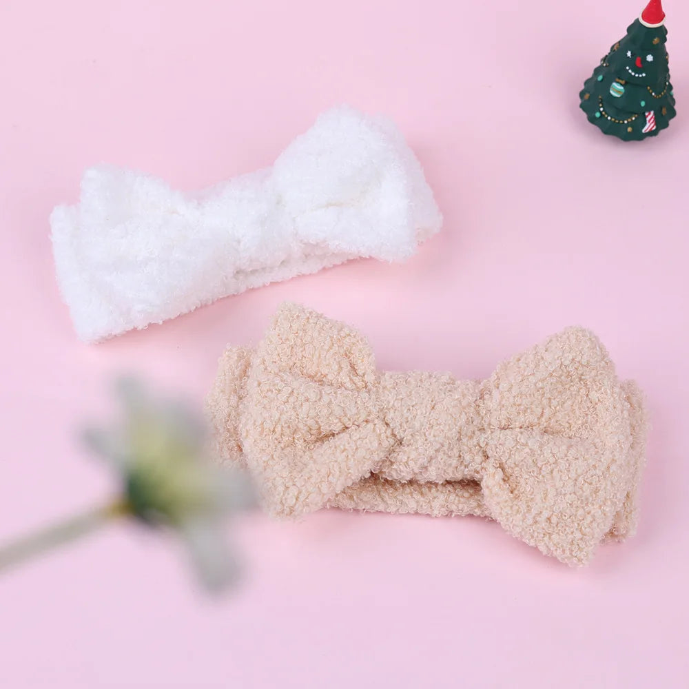 New 1PCS Elastic Soft Baby Girls Cotton Headband Autumn Winter Warm Kids Lint Hair Band Headwraps Newborn Toddler Headwear