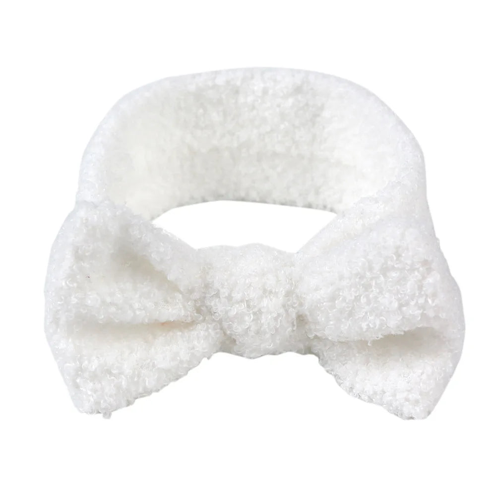 New 1PCS Elastic Soft Baby Girls Cotton Headband Autumn Winter Warm Kids Lint Hair Band Headwraps Newborn Toddler Headwear
