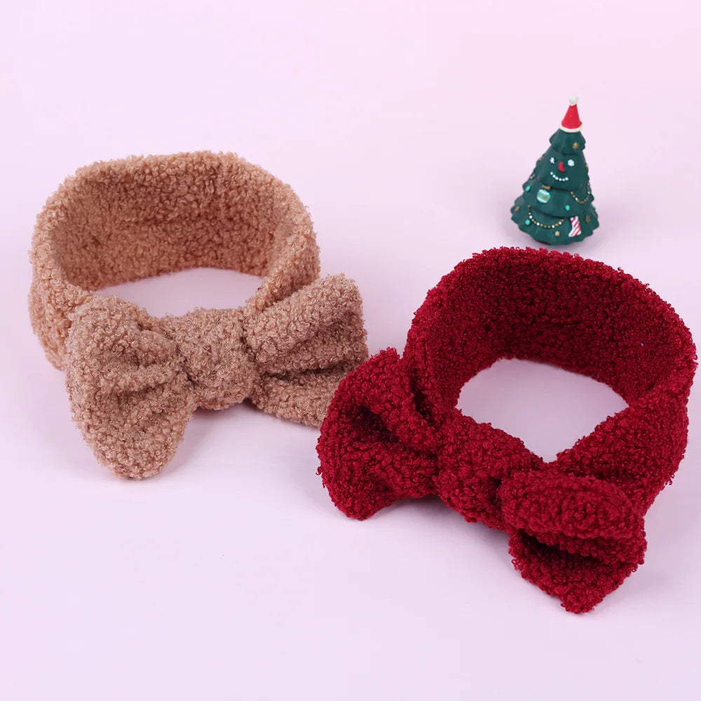 New 1PCS Elastic Soft Baby Girls Cotton Headband Autumn Winter Warm Kids Lint Hair Band Headwraps Newborn Toddler Headwear