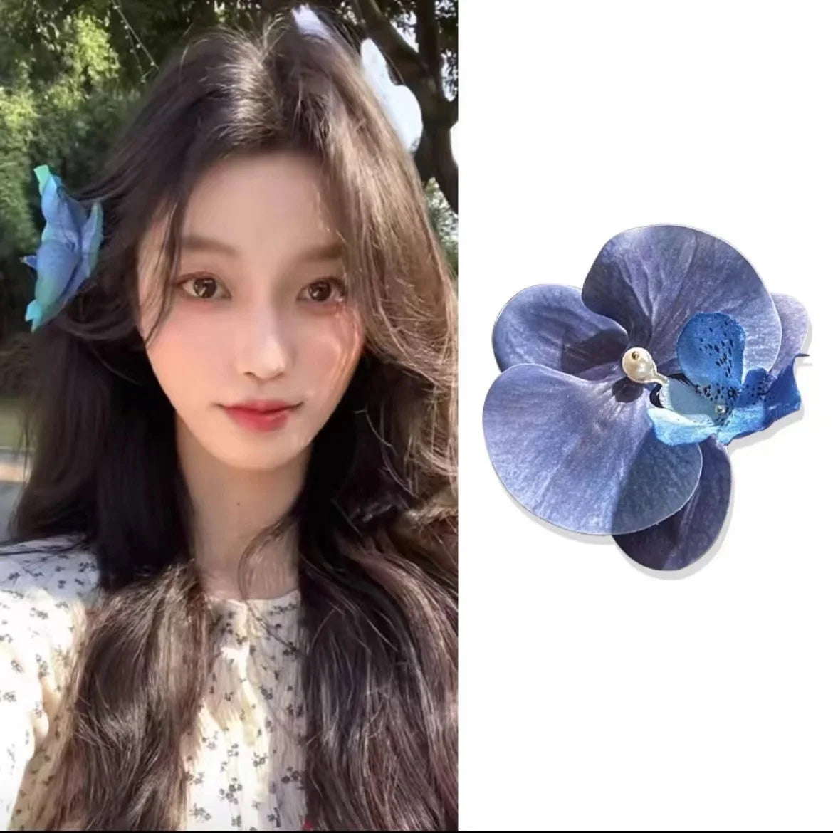 Phalaenopsis Flower Hair Clip Simulated Floral French Elegant Fashion Barrettes New Colors Girls Headwear Bobby Pin Accessories