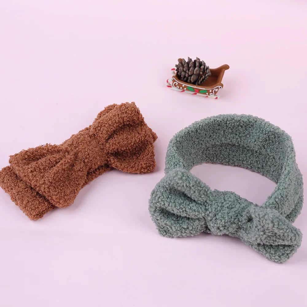 New 1PCS Elastic Soft Baby Girls Cotton Headband Autumn Winter Warm Kids Lint Hair Band Headwraps Newborn Toddler Headwear