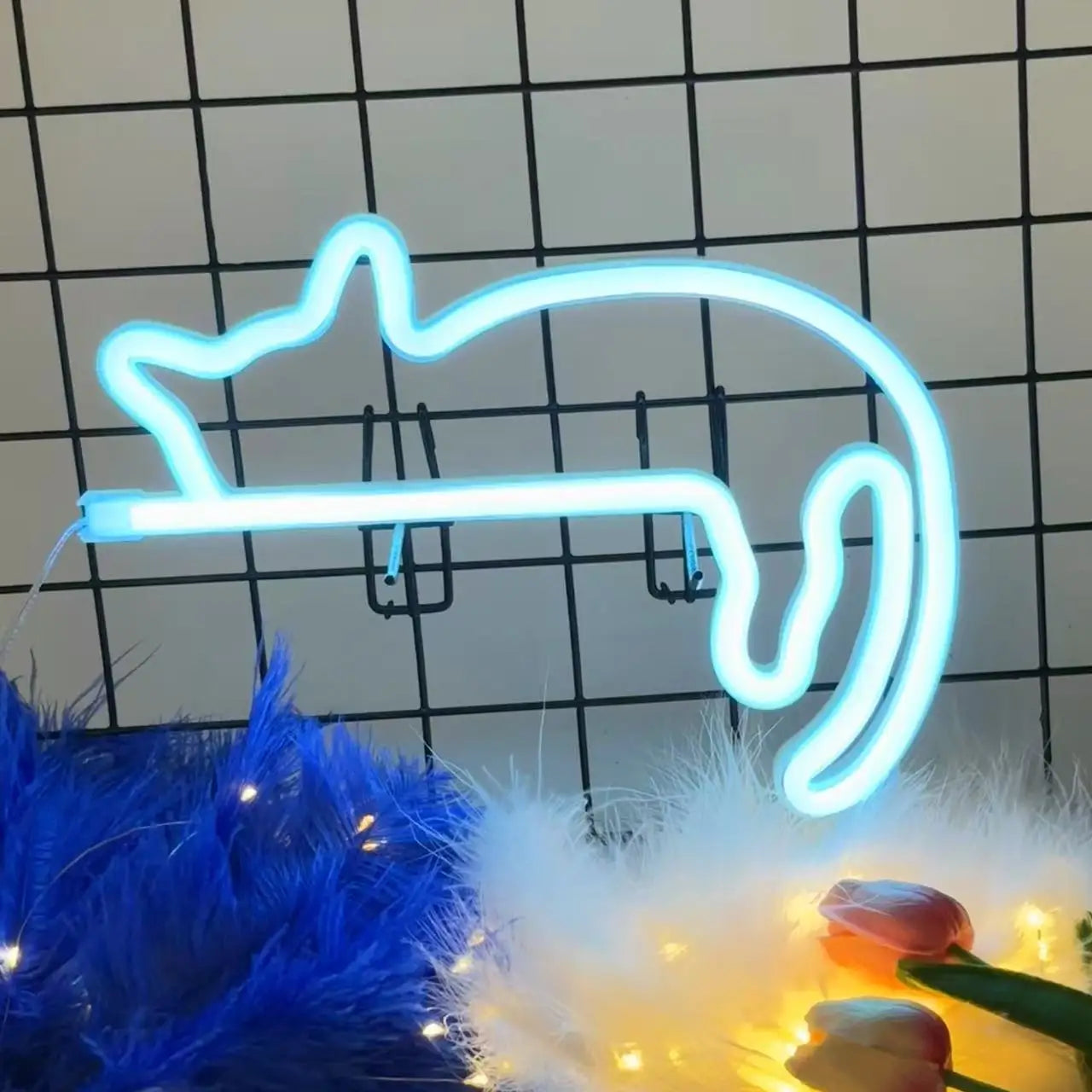 Cute cat neon light, LED wall decoration