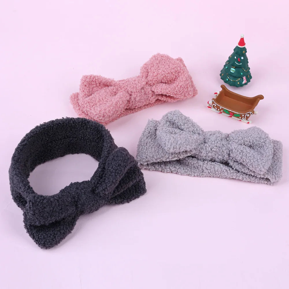 New 1PCS Elastic Soft Baby Girls Cotton Headband Autumn Winter Warm Kids Lint Hair Band Headwraps Newborn Toddler Headwear