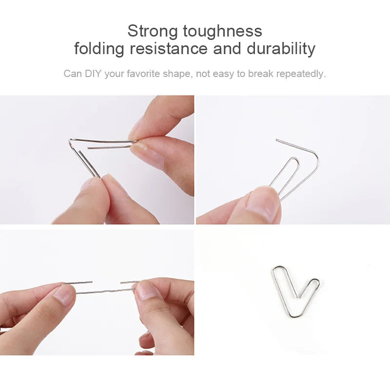 200pcs/box Paper Clips Durable and Rustproof Metal