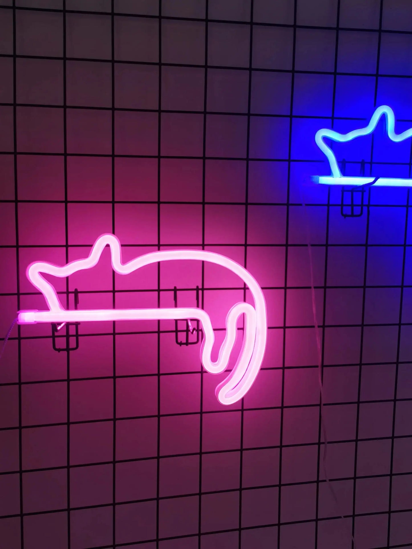 Cute cat neon light, LED wall decoration