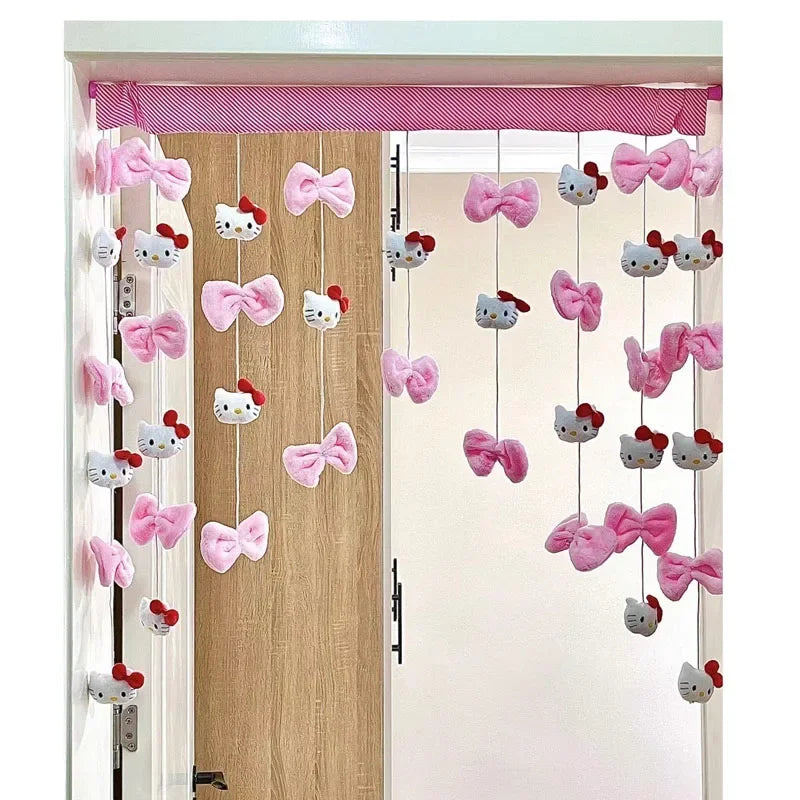 Sanrio Hello Kitty KuromiMy melody Pompom Purin Door Curtain Cute Bathroom Bedroom Curtain Accessories Home Furnishings