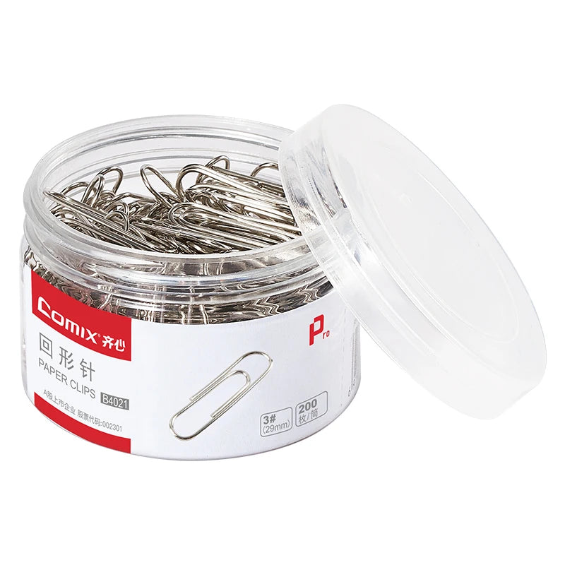 200pcs/box Paper Clips Durable and Rustproof Metal
