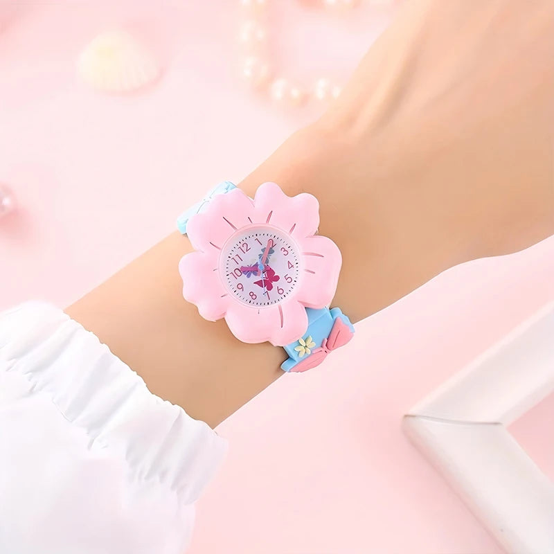 Flowers and Butterflies Cartoon Watch