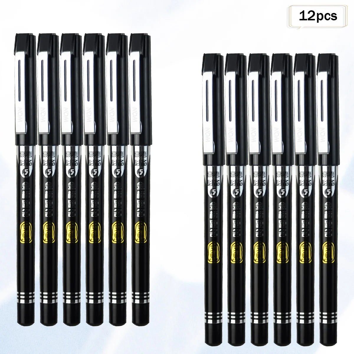3/6/12PCS Neutral Pens 0.5mm Black Ink