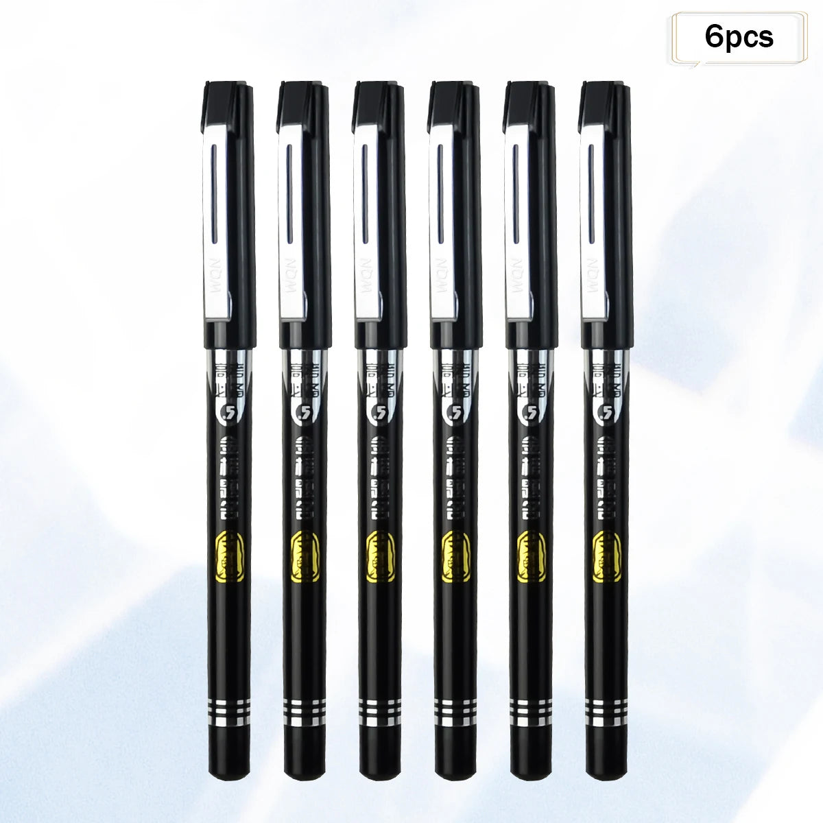3/6/12PCS Neutral Pens 0.5mm Black Ink