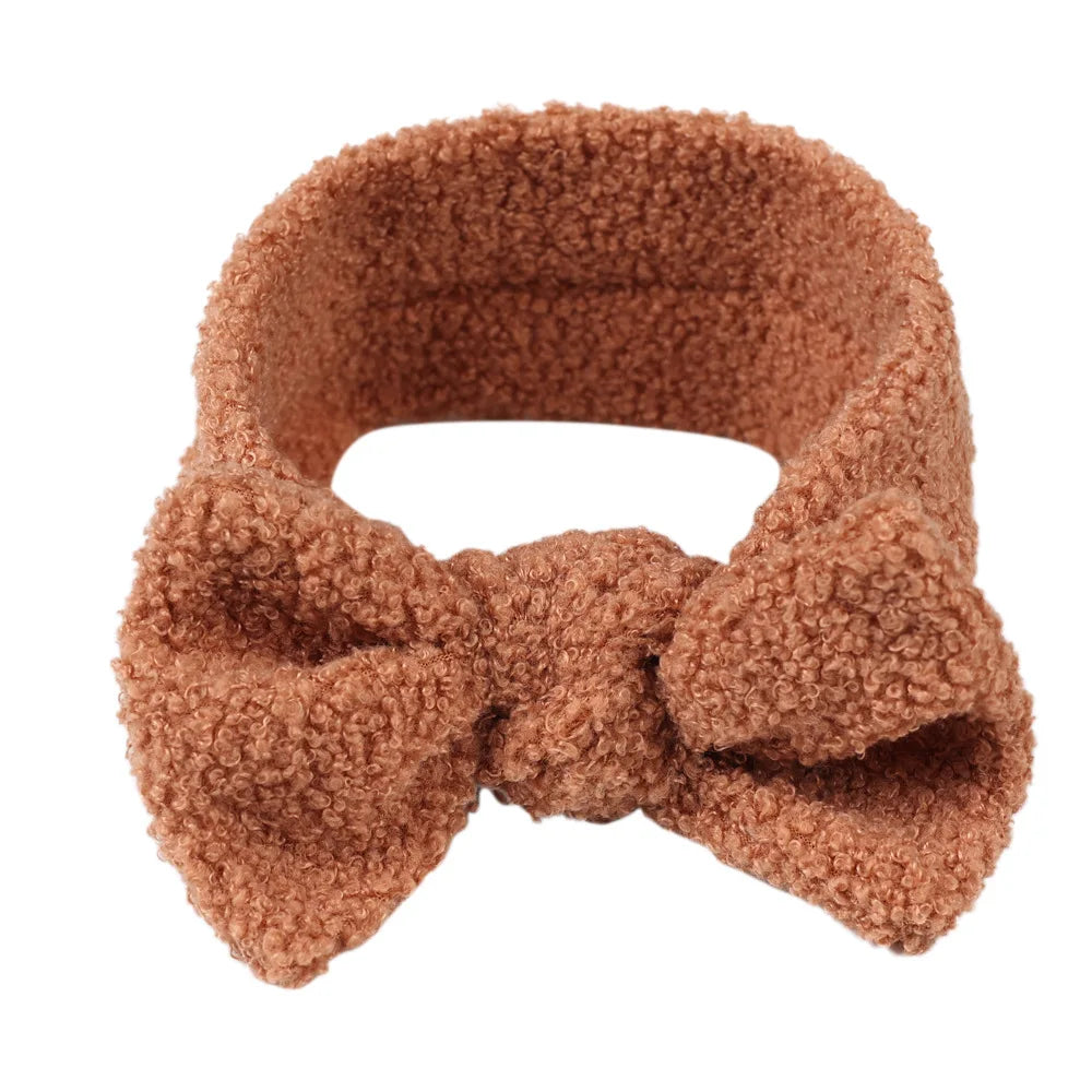New 1PCS Elastic Soft Baby Girls Cotton Headband Autumn Winter Warm Kids Lint Hair Band Headwraps Newborn Toddler Headwear