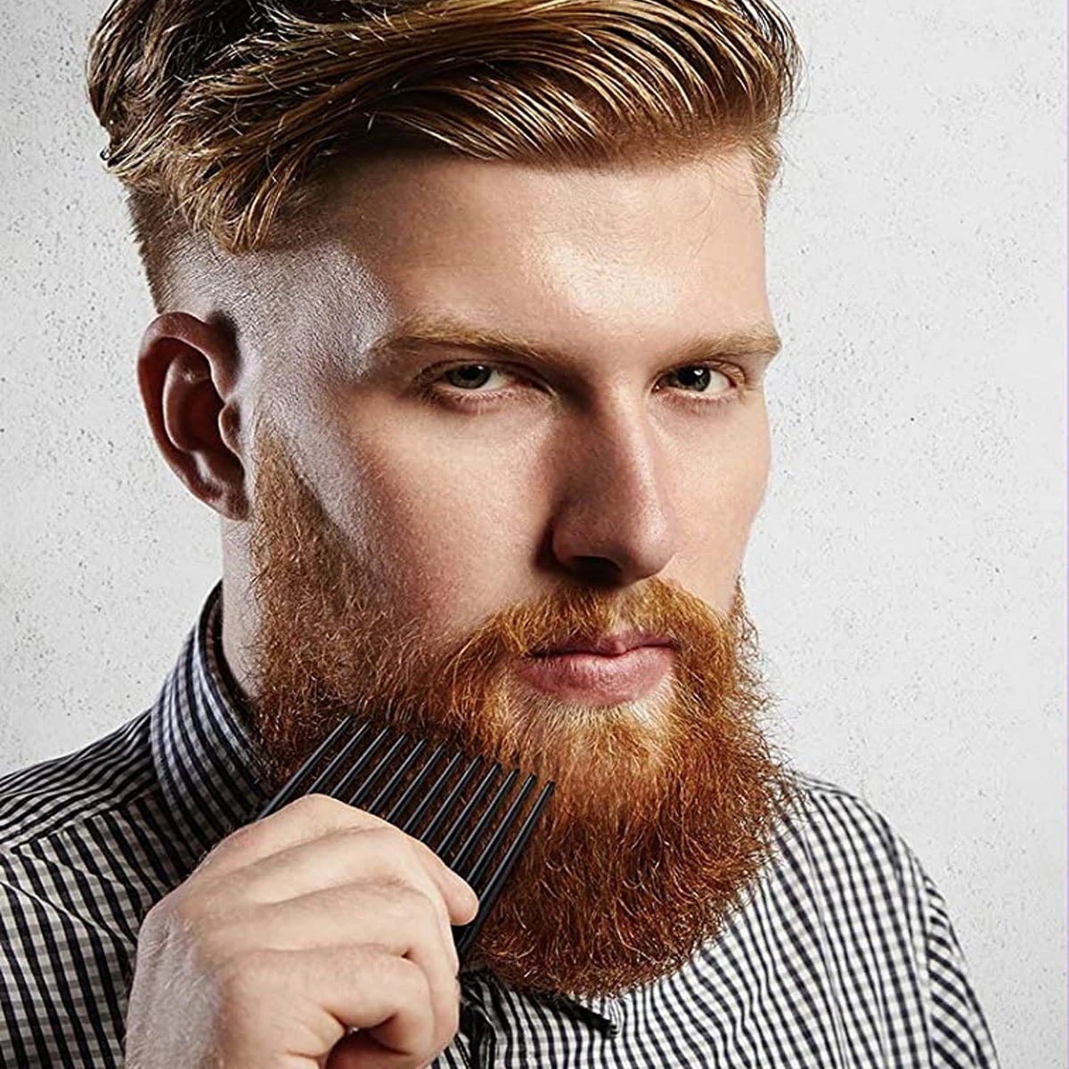 1pc Insert Afro Hair Pick Comb Wide Comb Teeth Hair Fork Brush Man Oil Head Hair Plastic Gear Comb Curly Afro Hair Styling Tools