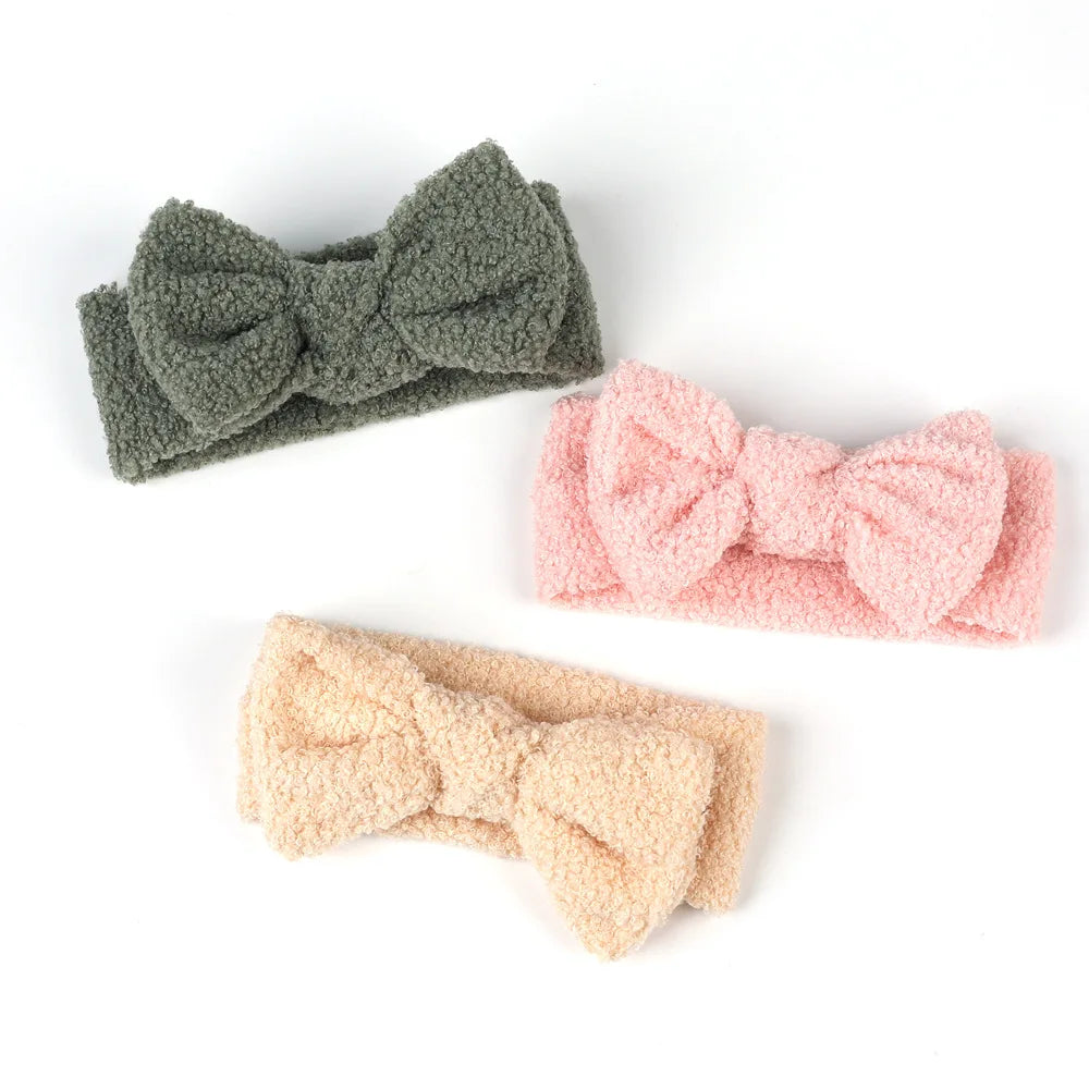 New 1PCS Elastic Soft Baby Girls Cotton Headband Autumn Winter Warm Kids Lint Hair Band Headwraps Newborn Toddler Headwear