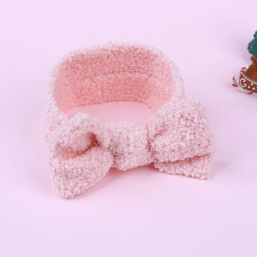 New 1PCS Elastic Soft Baby Girls Cotton Headband Autumn Winter Warm Kids Lint Hair Band Headwraps Newborn Toddler Headwear