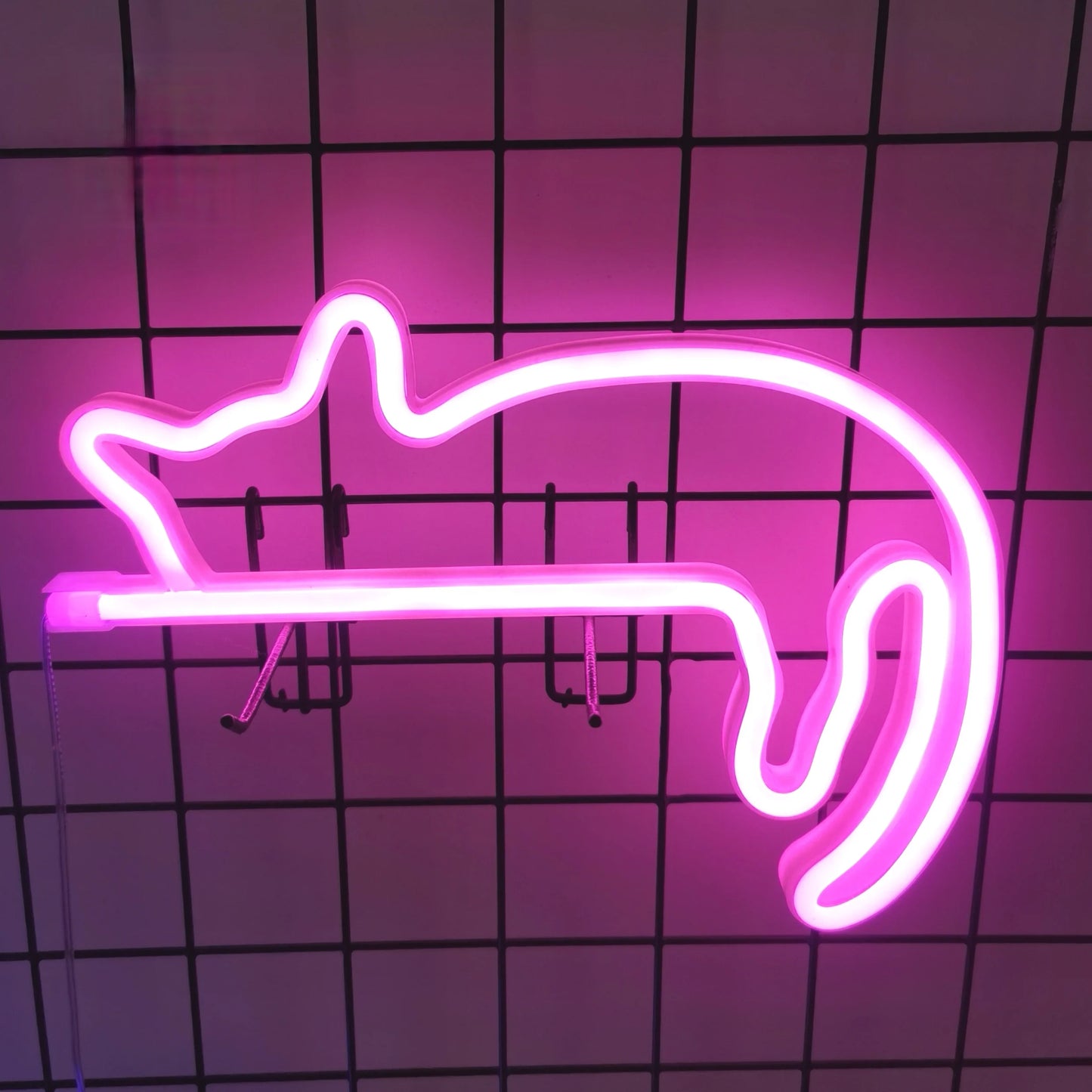 Cute cat neon light, LED wall decoration