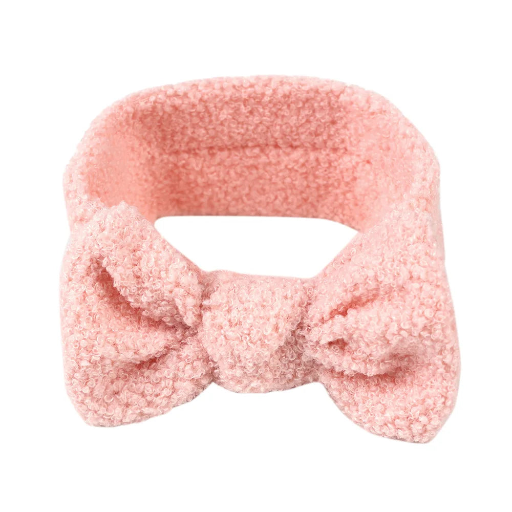New 1PCS Elastic Soft Baby Girls Cotton Headband Autumn Winter Warm Kids Lint Hair Band Headwraps Newborn Toddler Headwear