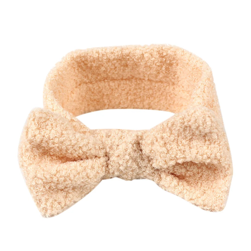 New 1PCS Elastic Soft Baby Girls Cotton Headband Autumn Winter Warm Kids Lint Hair Band Headwraps Newborn Toddler Headwear
