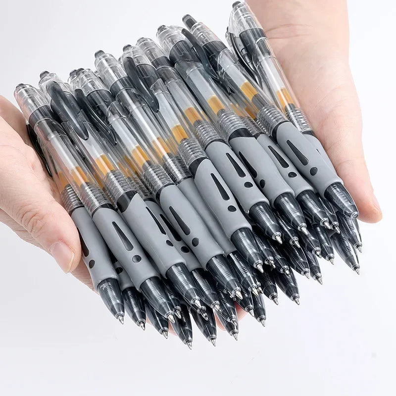 13/30pcs Retractable Gel Pens Set Black/Red/Blue Ink Ballpoint