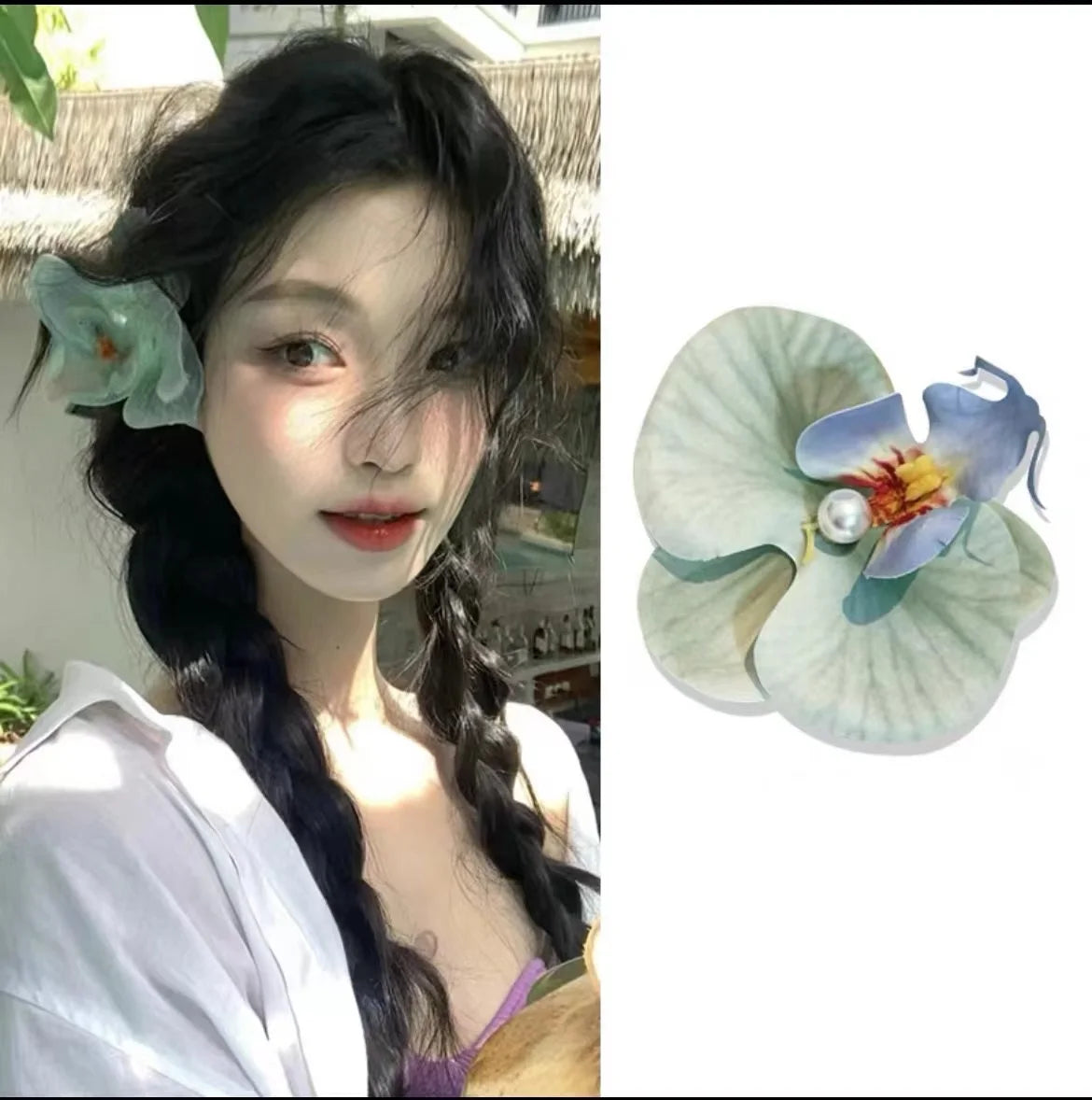 Phalaenopsis Flower Hair Clip Simulated Floral French Elegant Fashion Barrettes New Colors Girls Headwear Bobby Pin Accessories