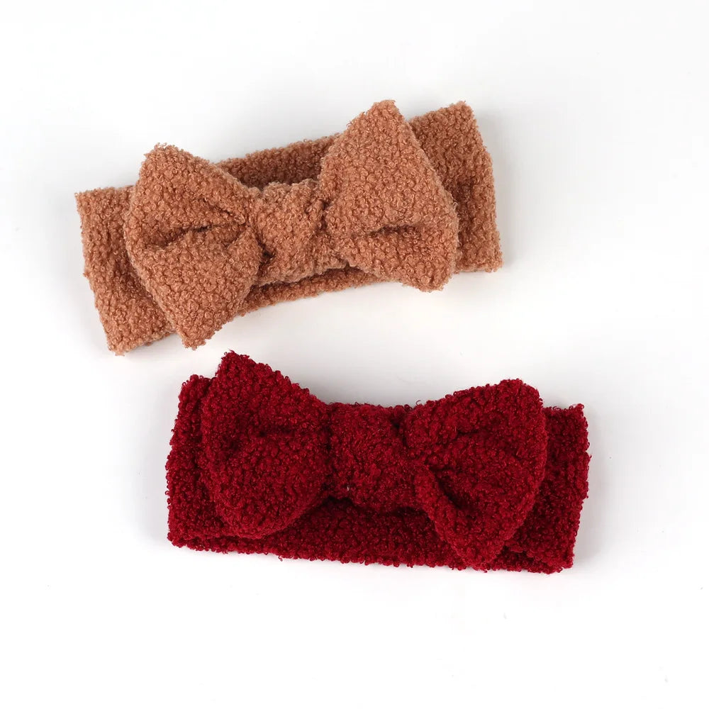 New 1PCS Elastic Soft Baby Girls Cotton Headband Autumn Winter Warm Kids Lint Hair Band Headwraps Newborn Toddler Headwear