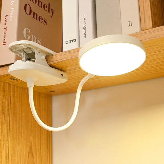 Led Table Lamp USB Rechargeable Night Light With Folding Clamp