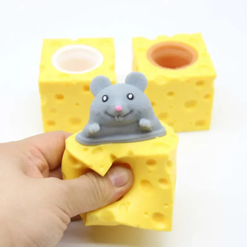Squeeze Mouse Squishy Toy Cheese Stress Ball