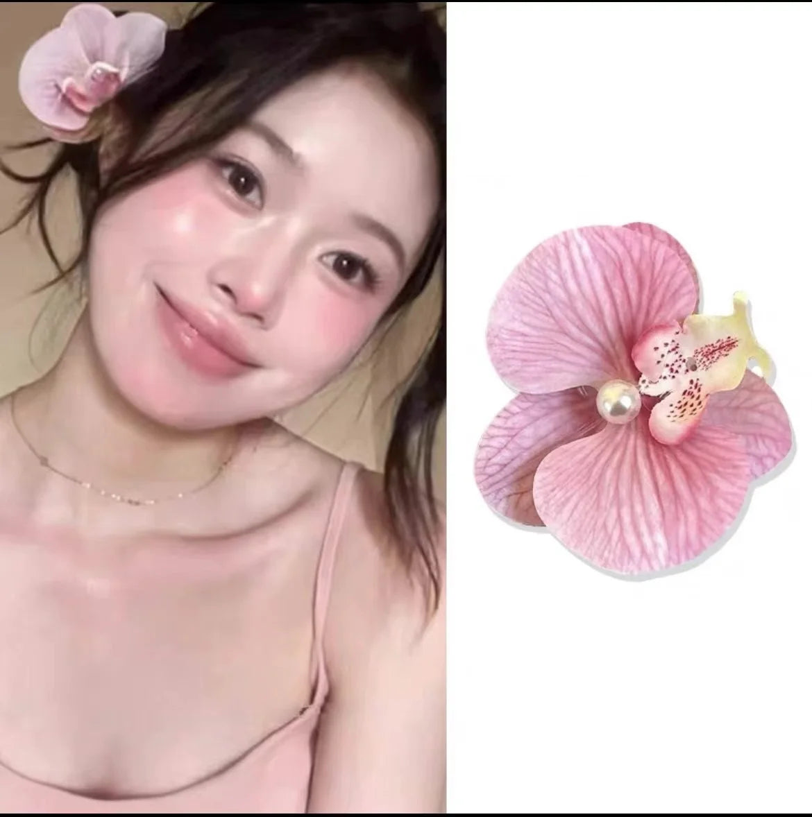 Phalaenopsis Flower Hair Clip Simulated Floral French Elegant Fashion Barrettes New Colors Girls Headwear Bobby Pin Accessories