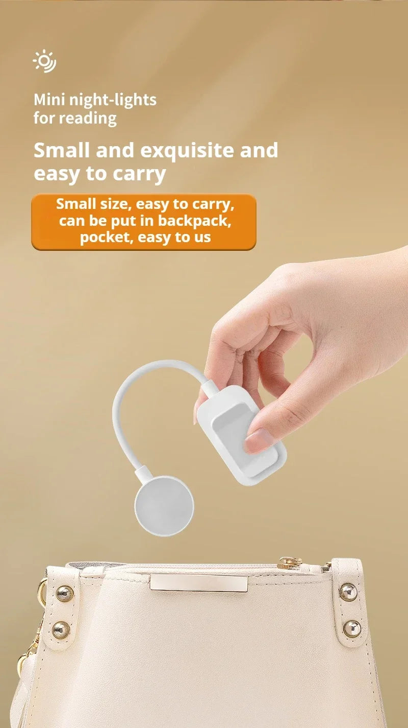 Led Table Lamp USB Rechargeable Night Light With Folding Clamp