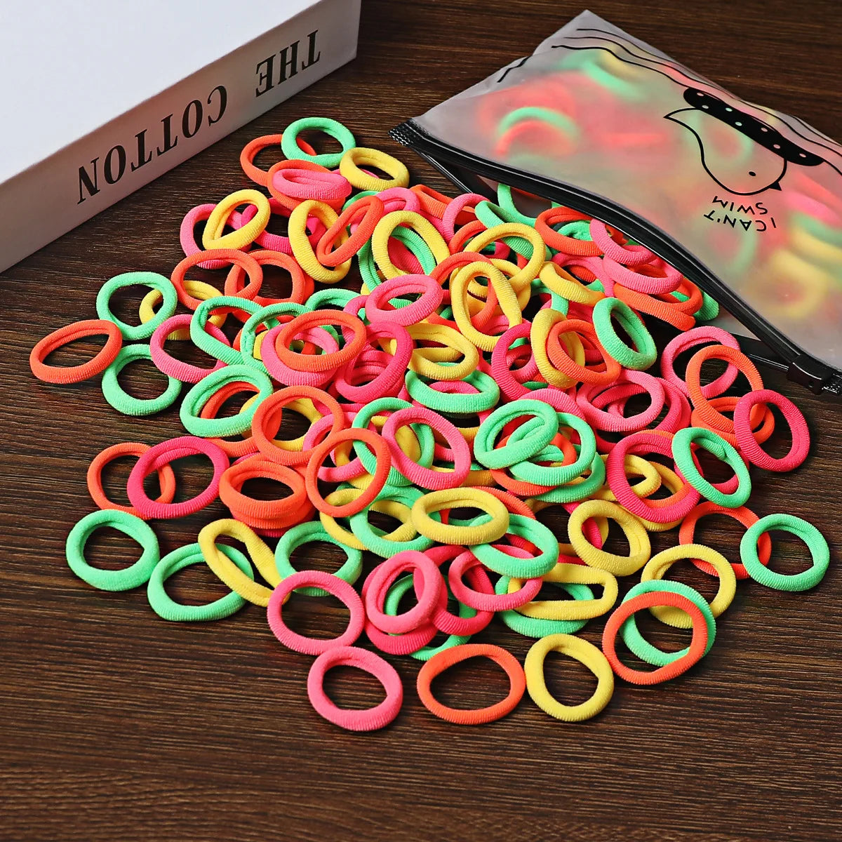 50/100Pcs Hair Bands for Children Colorful Nylon Scrunchie Hair Ties Hair Accessories