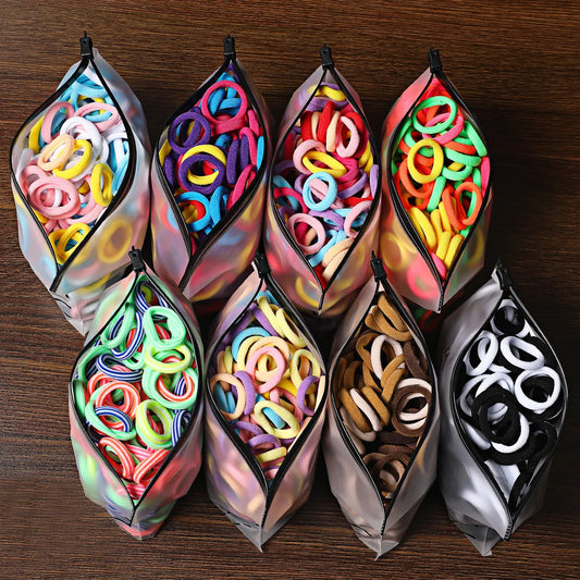 50/100Pcs Hair Bands for Children Colorful Nylon Scrunchie Hair Ties Hair Accessories