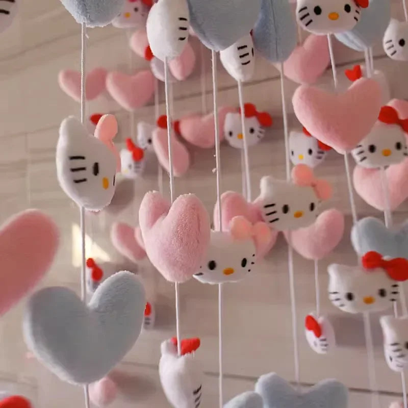 Sanrio Hello Kitty KuromiMy melody Pompom Purin Door Curtain Cute Bathroom Bedroom Curtain Accessories Home Furnishings