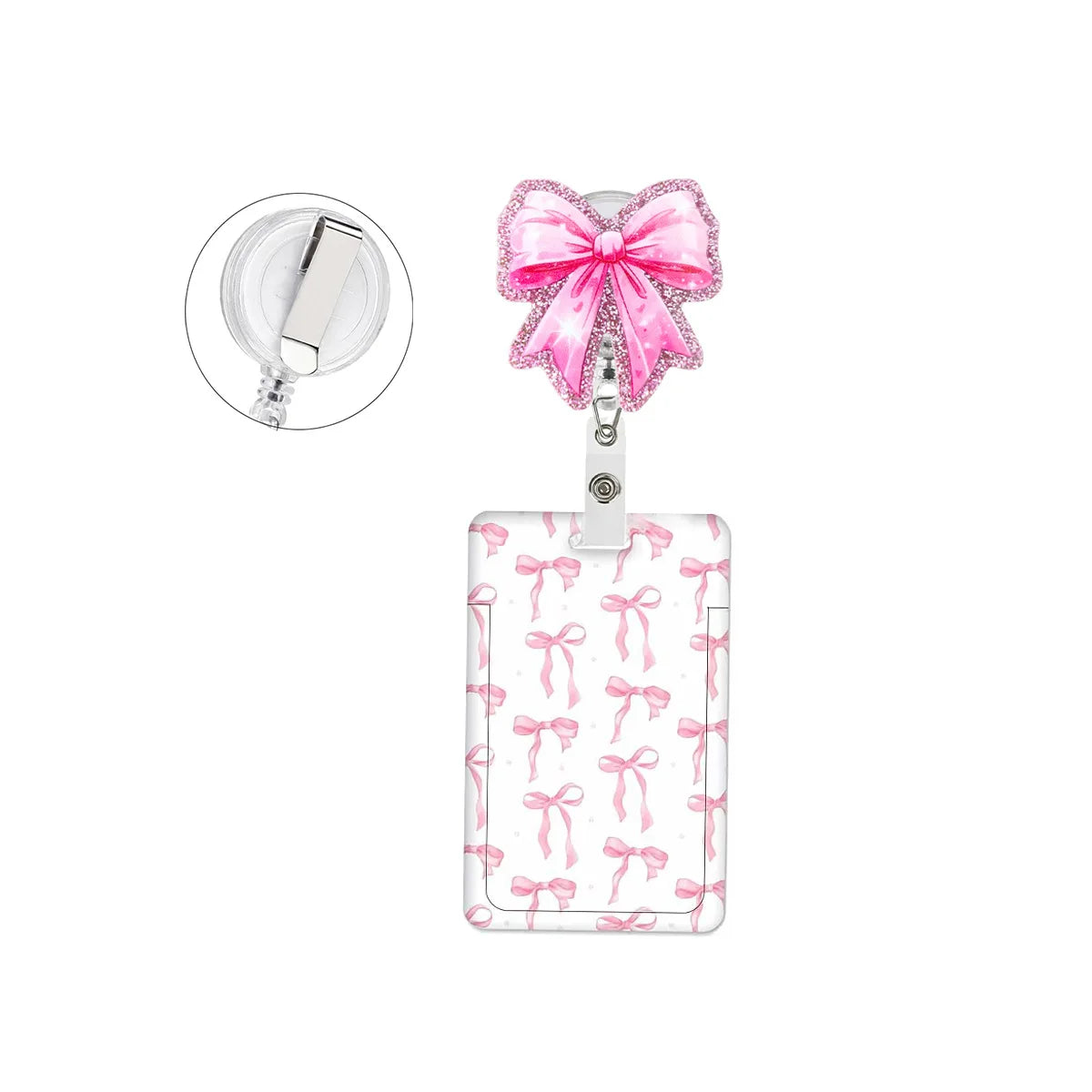 Glitter Retractable Badge Reel