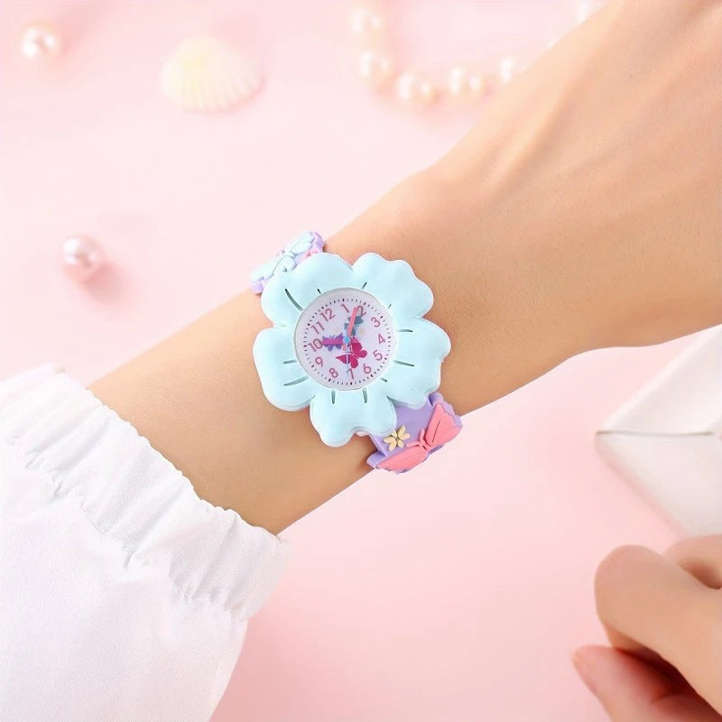 Flowers and Butterflies Cartoon Watch