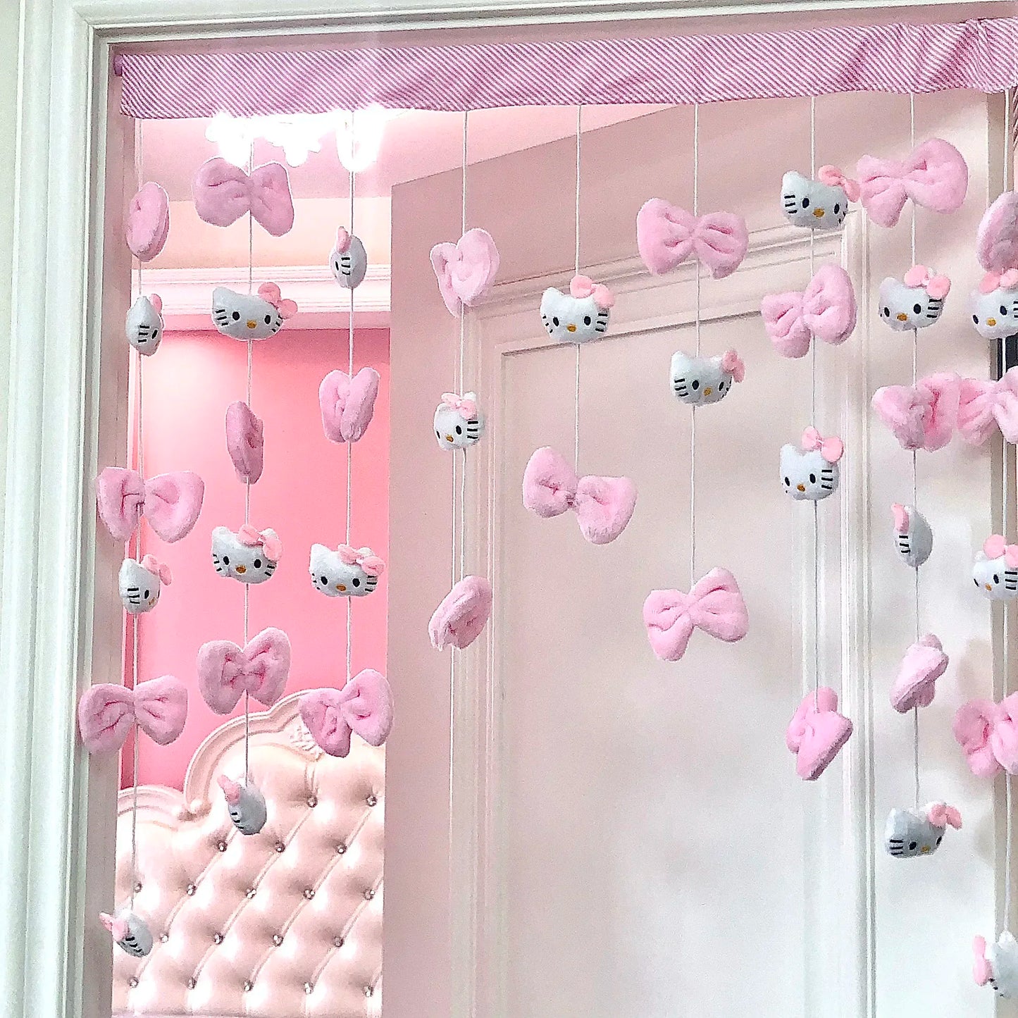 Sanrio Hello Kitty KuromiMy melody Pompom Purin Door Curtain Cute Bathroom Bedroom Curtain Accessories Home Furnishings