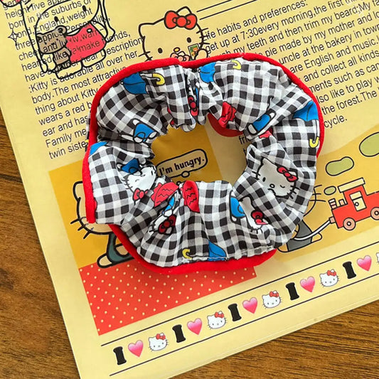 Sanrio Hello Kitty Checked Scrunchies