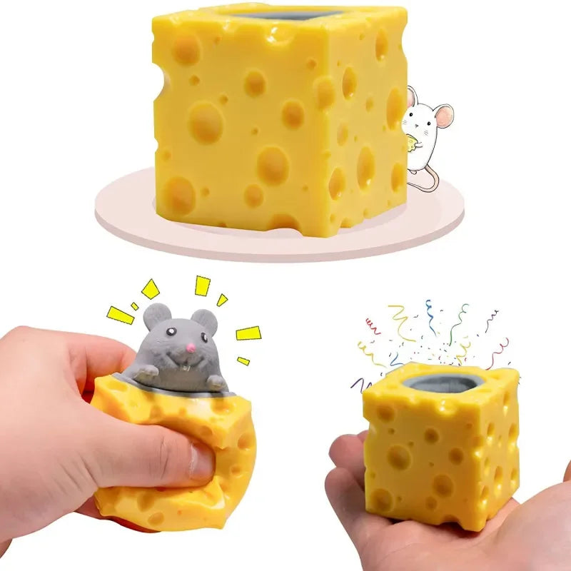 Squeeze Mouse Squishy Toy Cheese Stress Ball