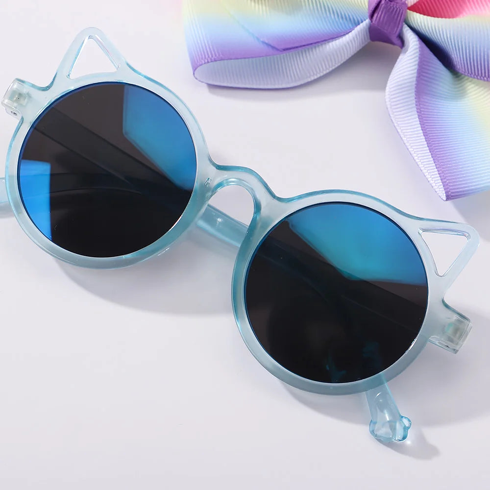 Nylon Bow Headband for Newborn Sunglasses Headwear Set