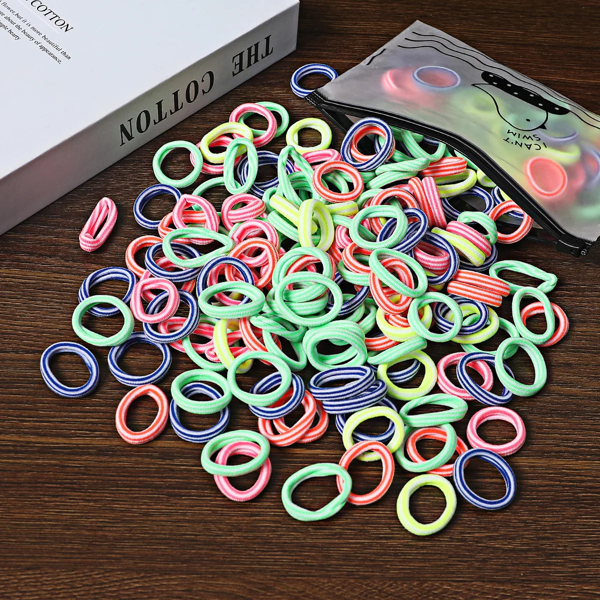 50/100Pcs Hair Bands for Children Colorful Nylon Scrunchie Hair Ties Hair Accessories