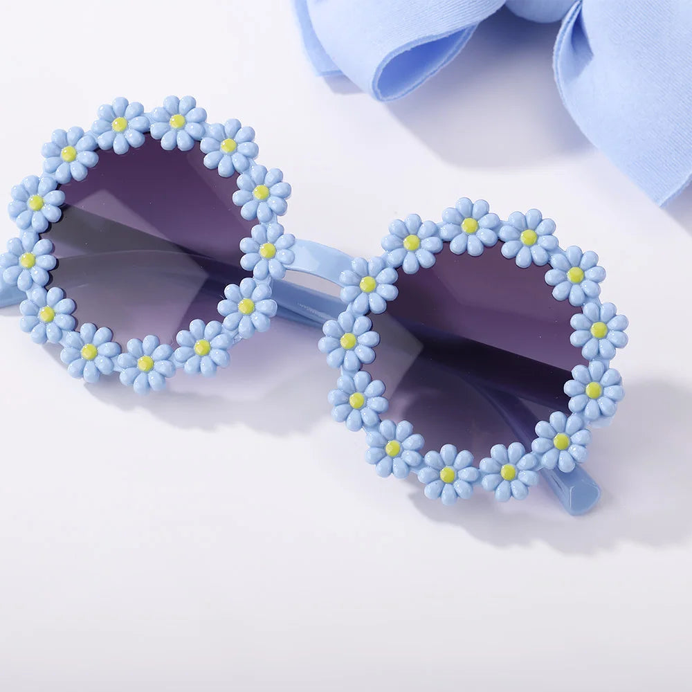 Nylon Bow Headband for Newborn Sunglasses Headwear Set