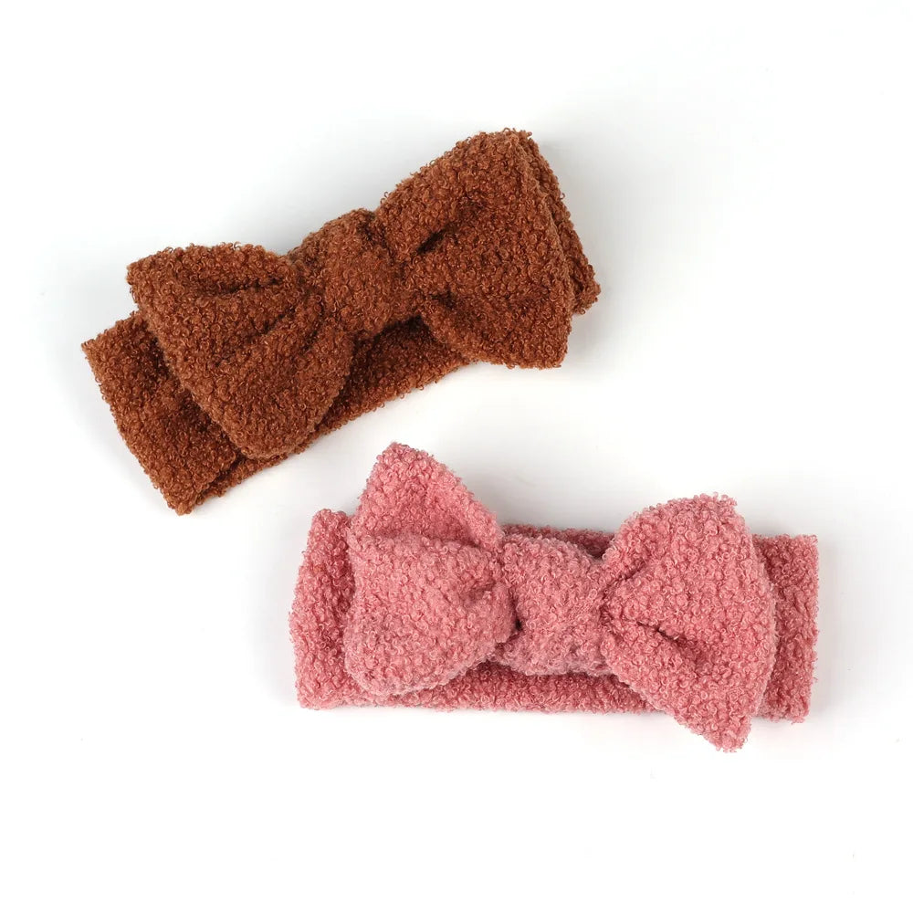 New 1PCS Elastic Soft Baby Girls Cotton Headband Autumn Winter Warm Kids Lint Hair Band Headwraps Newborn Toddler Headwear