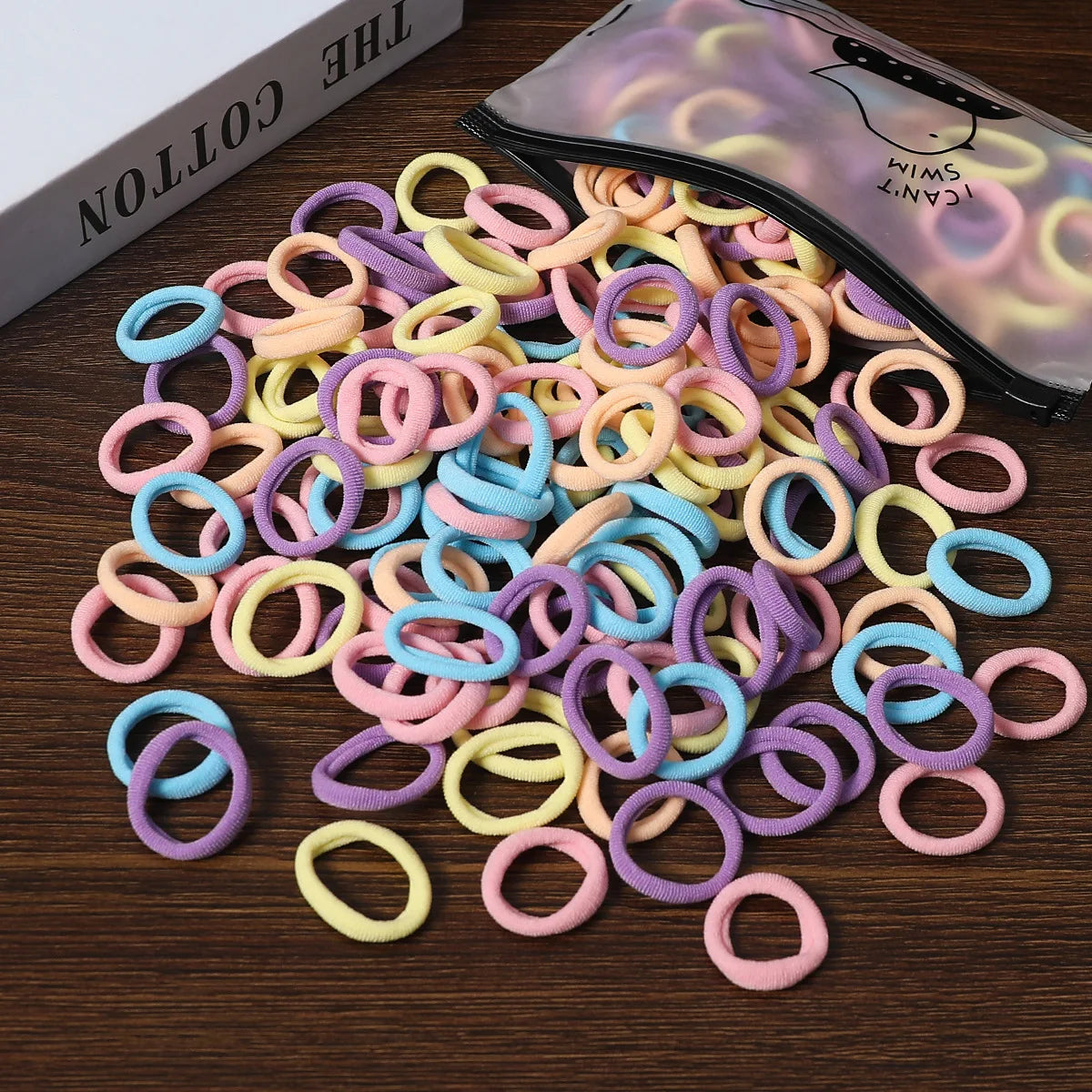 50/100Pcs Hair Bands for Children Colorful Nylon Scrunchie Hair Ties Hair Accessories