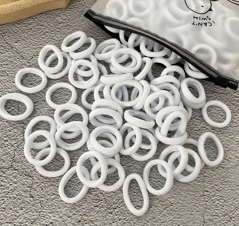 50/100Pcs Hair Bands for Children Colorful Nylon Scrunchie Hair Ties Hair Accessories