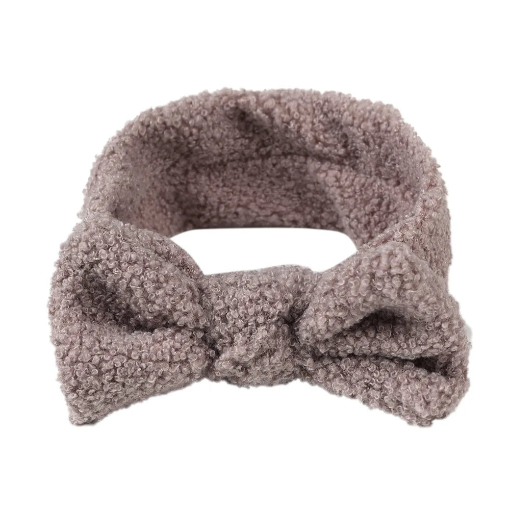 New 1PCS Elastic Soft Baby Girls Cotton Headband Autumn Winter Warm Kids Lint Hair Band Headwraps Newborn Toddler Headwear