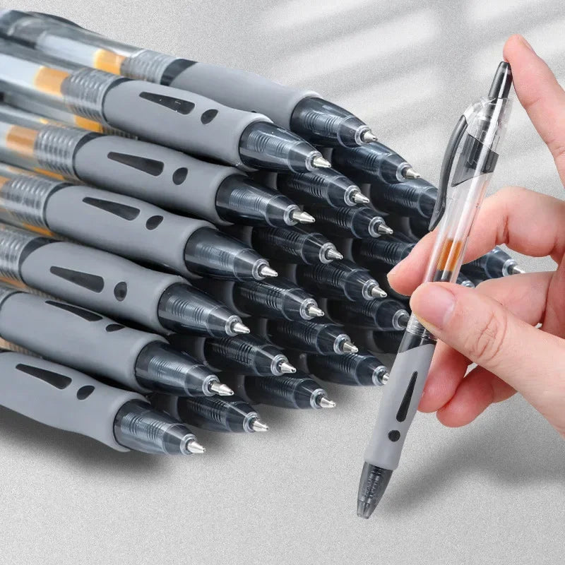 13/30pcs Retractable Gel Pens Set Black/Red/Blue Ink Ballpoint