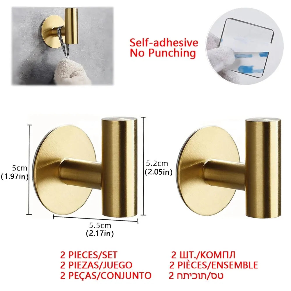 Stainless Steel Self-adhesive Hooks Wall Stickers