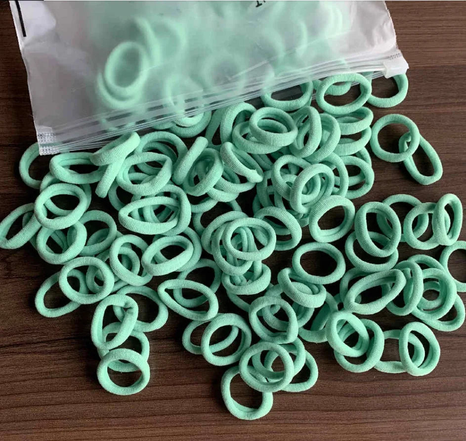 50/100Pcs Hair Bands for Children Colorful Nylon Scrunchie Hair Ties Hair Accessories