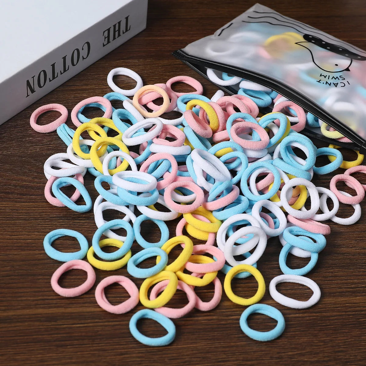 50/100Pcs Hair Bands for Children Colorful Nylon Scrunchie Hair Ties Hair Accessories