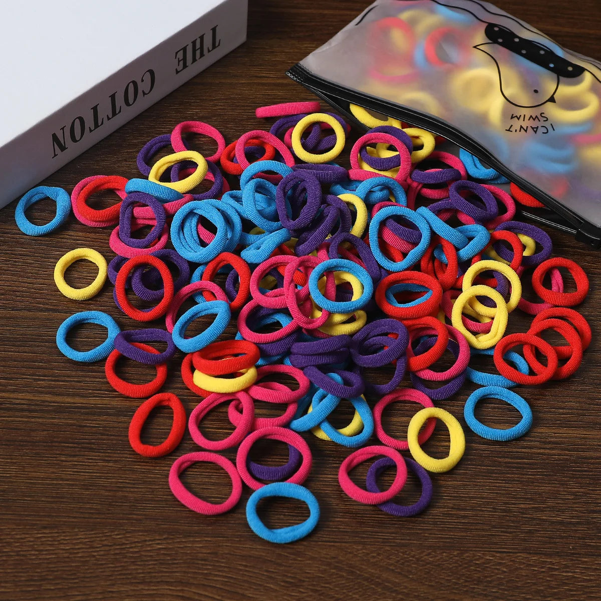 50/100Pcs Hair Bands for Children Colorful Nylon Scrunchie Hair Ties Hair Accessories